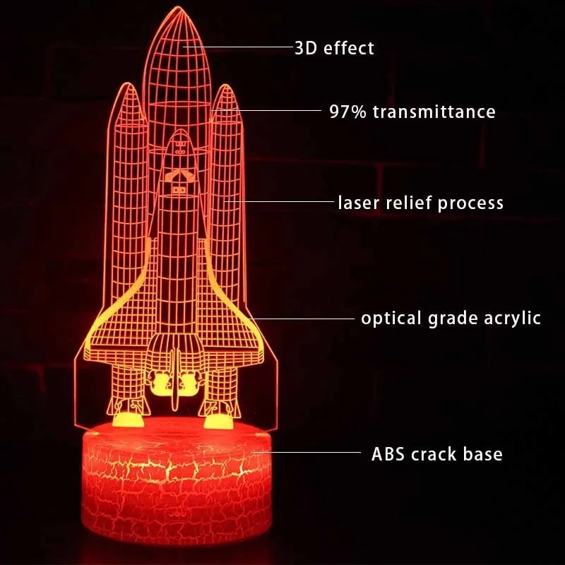 Светодиодный 3d светильник 16 цветов ночник с дистанционным управлением сенсорный