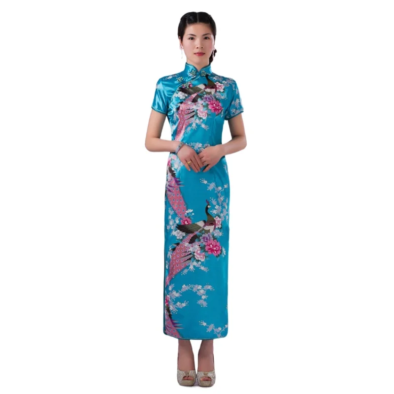 Лидер продаж 6 цветов традиционное длинное платье Qipao для женщин с длинным