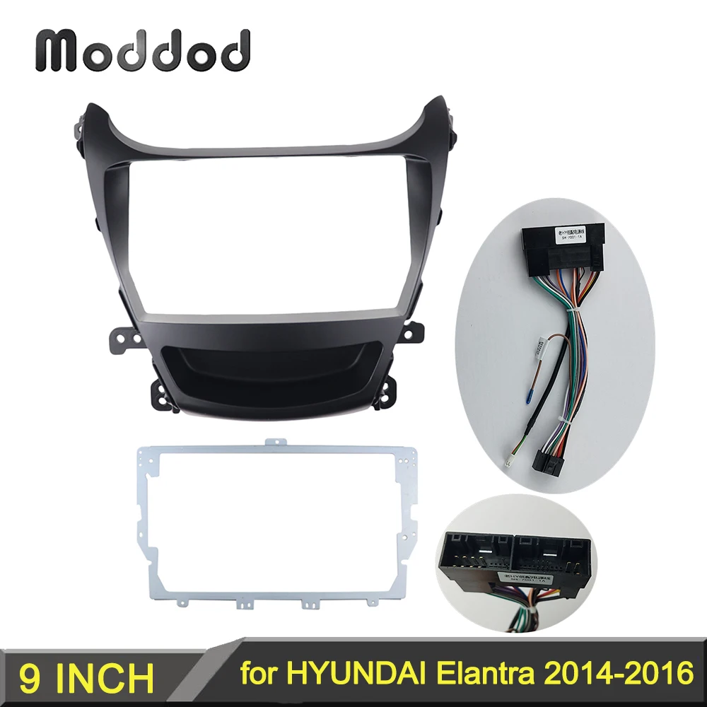 9 INCH Radio Fascia for HYUNDAI ELANTRA I-35 2014 Dash Installation Trim Kit Android Audio GPS DVD Navigation Frame Stereo Panel
