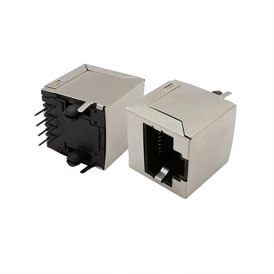 10 шт./лот RJ45 сетевой Ethernet интерфейс 8Pin розетка PCB прямая 8P8C кристальная головка