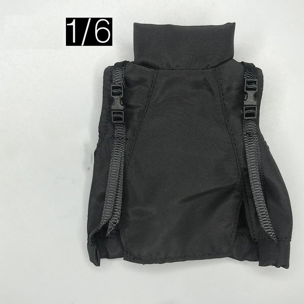 

Женская модная черная майка с высоким воротником, модель в стиле хип-хоп подходит для большинства экшн-фигурок 12 дюймов, аксессуары