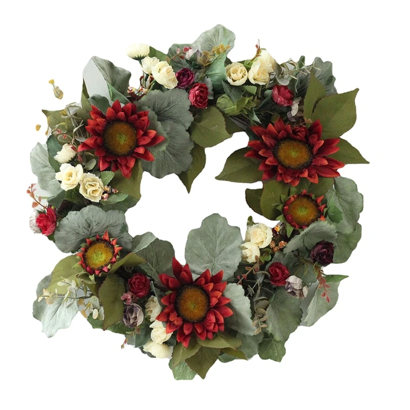 

Искусственная Цветочная Гирлянда для входной двери, дюйма, настенное украшение для домашвечерние