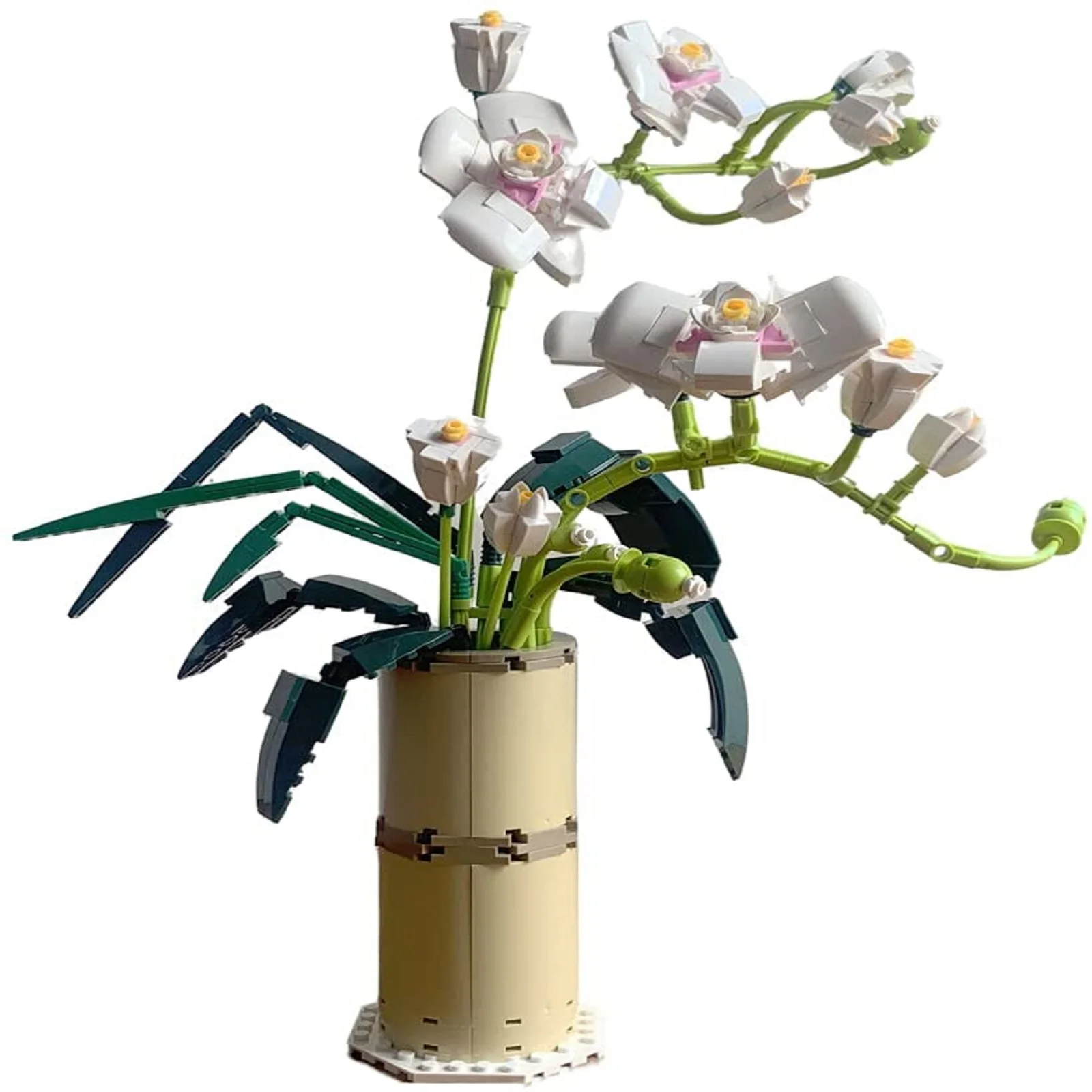 

Набор строительных блоков «сделай сам», букет цветов, набор для строительства орхидеи, бонсай, творческий проект для строительства для взро...