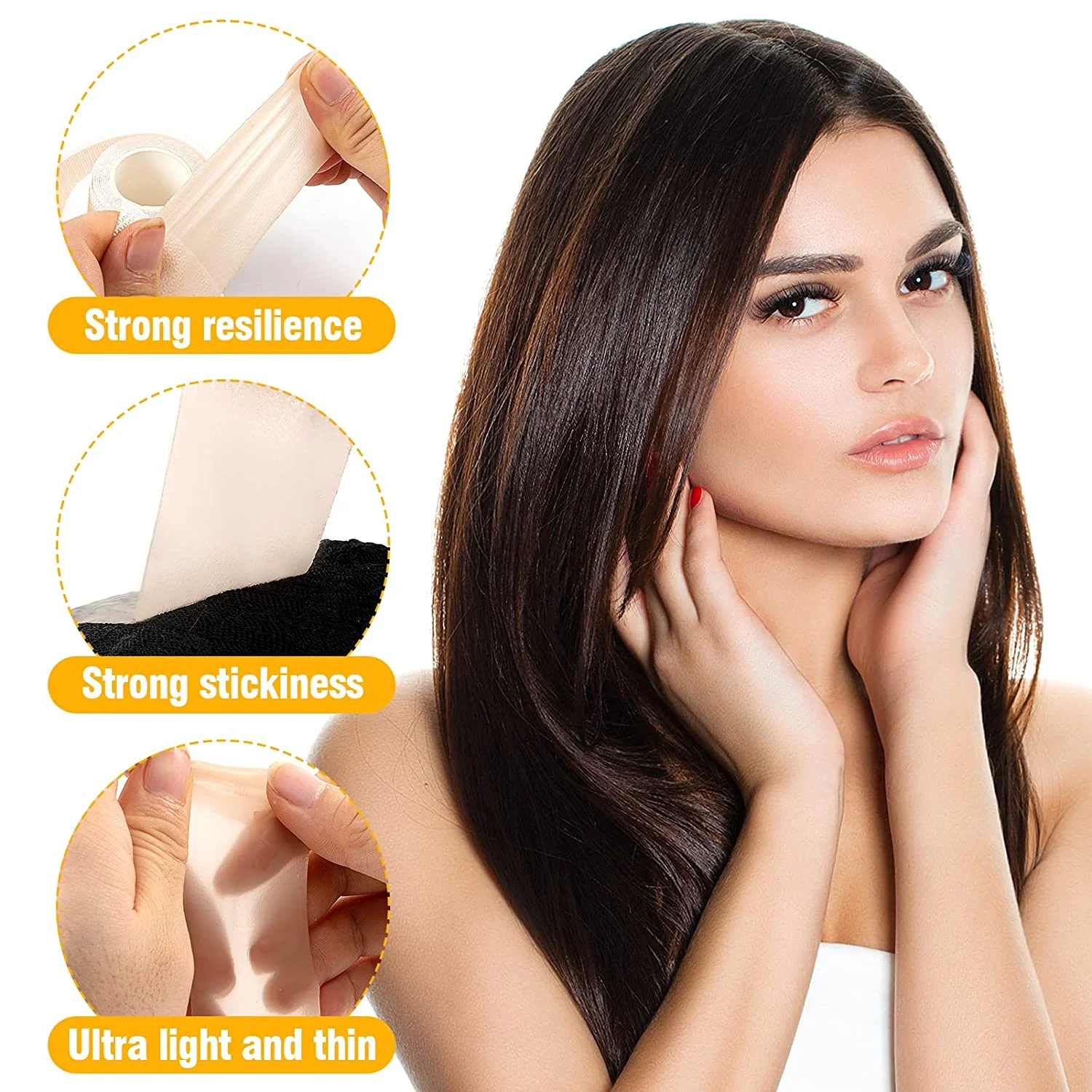 скотч для наращивания клейкая лента клей Ультратонкая силиконовая кружевная