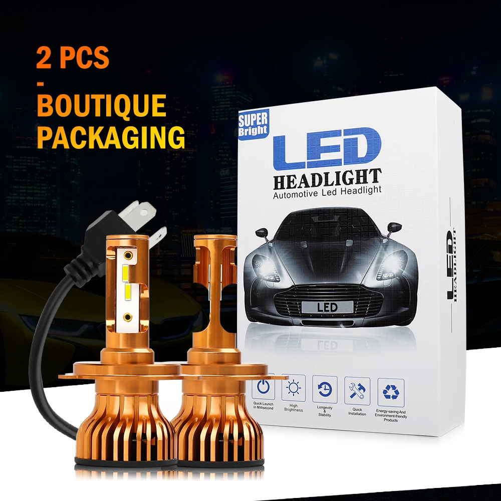 /HL Mini H4 H7 светодиодный H11 фар автомобиля 12000LM 6000 К авто лампы H1 9005 HB3 9006 HB4 H8