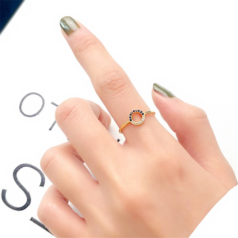 Бесплатная доставка полые Круглый зловещий глаза обручальные кольца для женщин