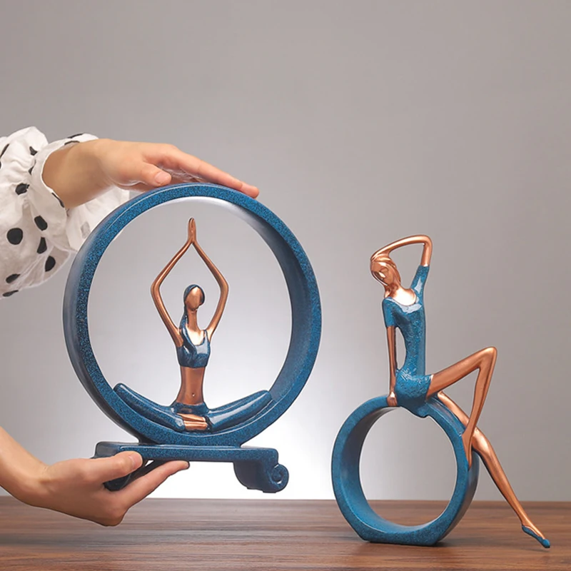 Оригинальные статуэтки для йоги Европейское украшение дома крыльцо ТВ шкаф