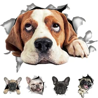 1pc 3d cute dog puppy side car stickers vinyl car wall window decal 5 kinds of funny style