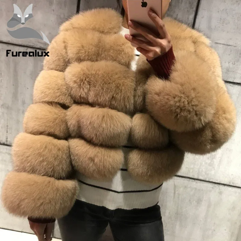 Furealux 2020 Новая мода натуральной голубой песец меховая женская обувь натуральный