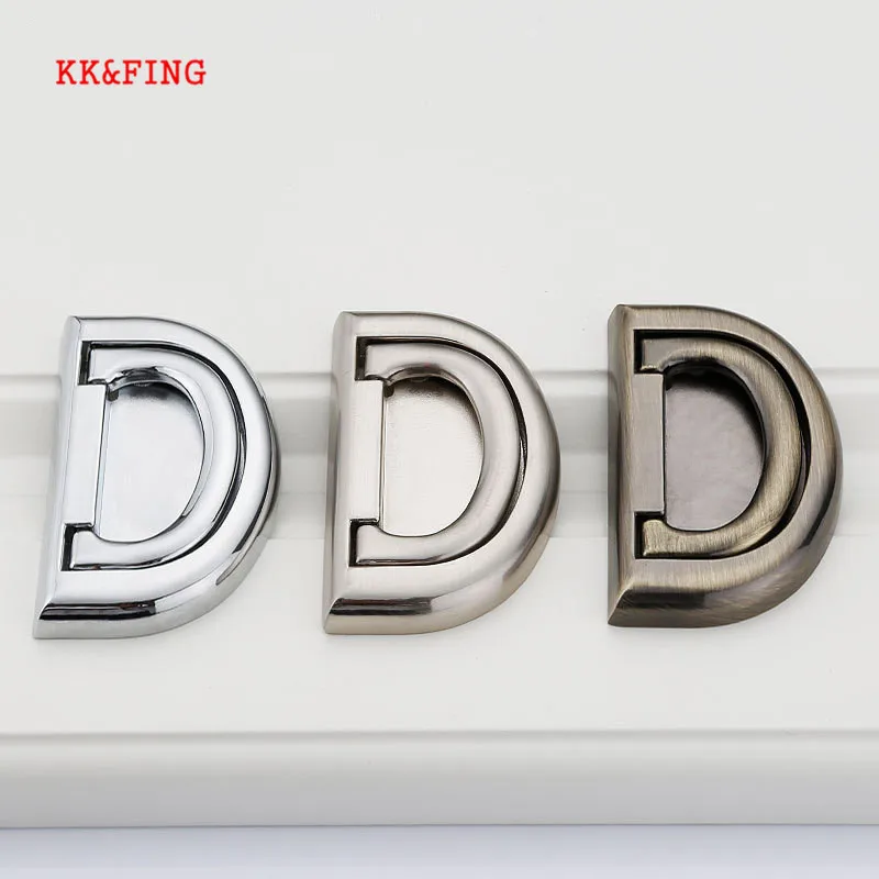 Современные скрытые серебряные ручки KK &amp FING из цинкового сплава для кухонных