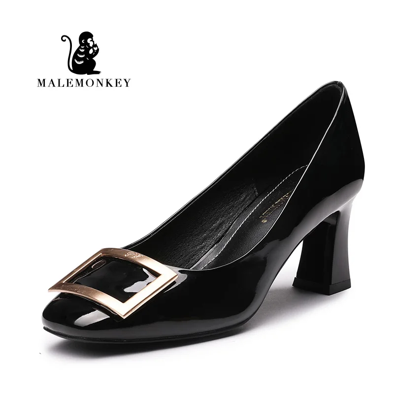 

Pumps Women Shoes Fashion 2021 Spring Mid Heels Non-Slip Ladies Pumps Pointed Toe Dress Shoes Party Wedding Black