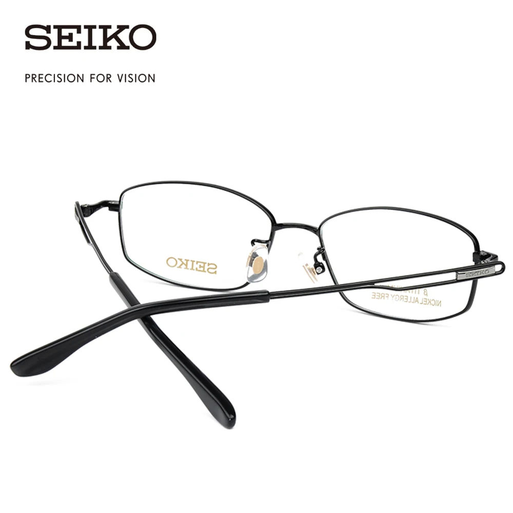 SEIKO титановые оптические очки оправа для мужчин официальные квадратные по