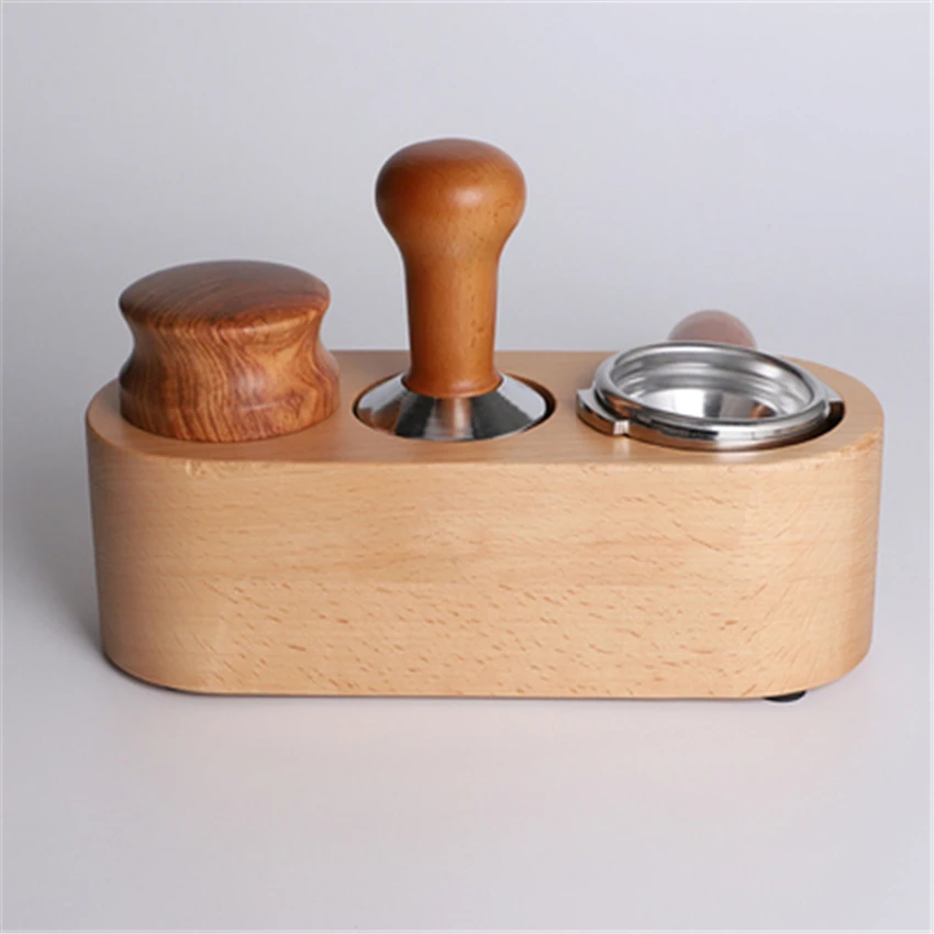 Держатель для темпера с фильтром кофе подставка под эспрессо из массива дерева