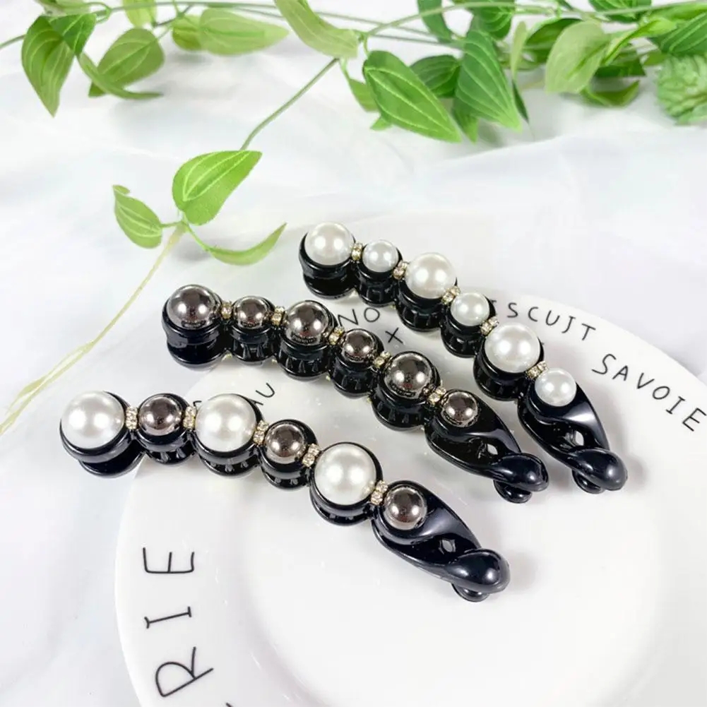 

Pearls Banana Hair Clips Hairpins Hair Claws Hairgrips Barrette For Women Girls Ponytail Barrettes Headwear Hair Accessorie I8o0