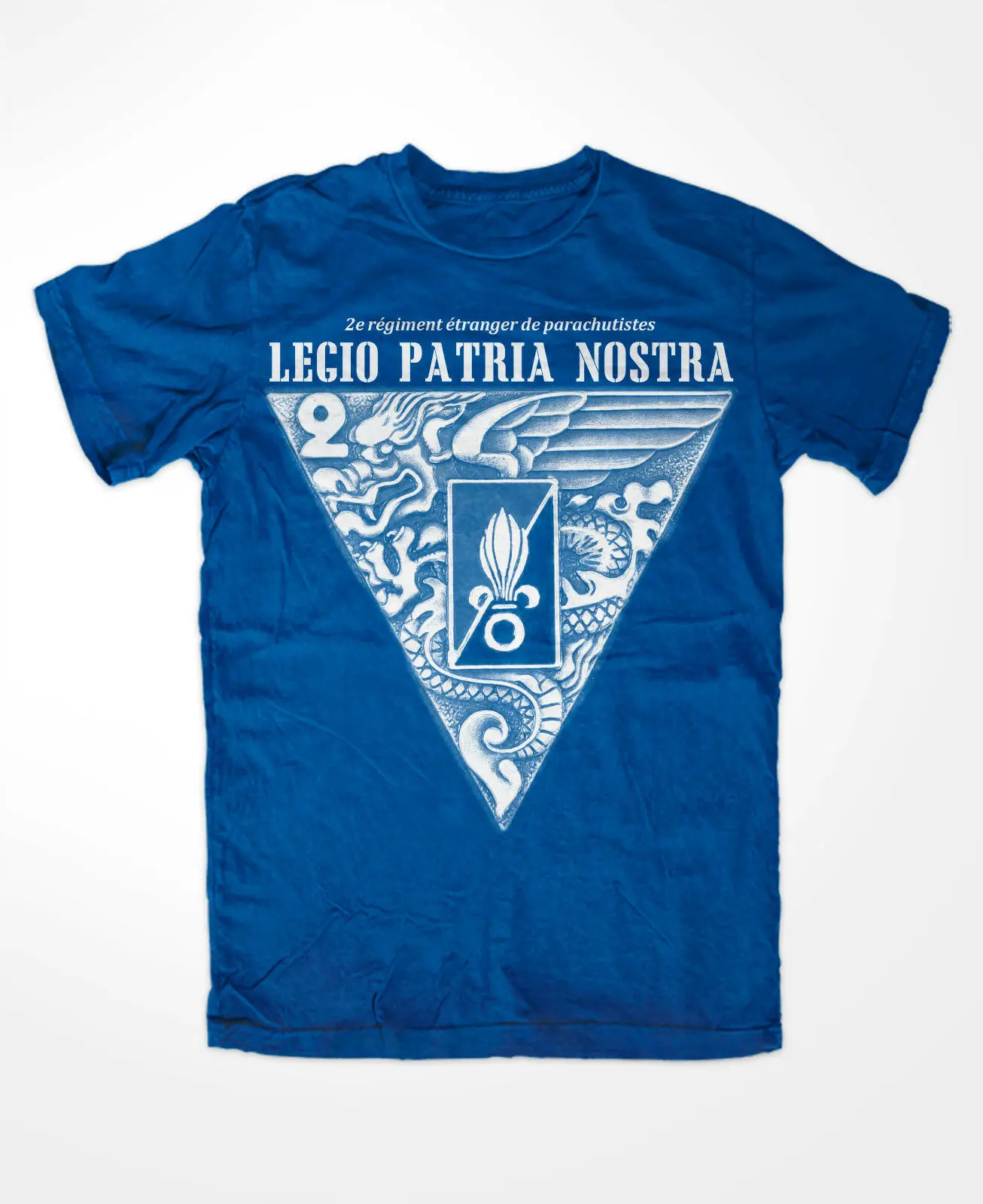 

Legion ETRANGERE M2 Men T-Shirt Blue Foreign Legion Patria Nostra France Shirts Short Casual 100% COTTON O-Neck Men Clothing