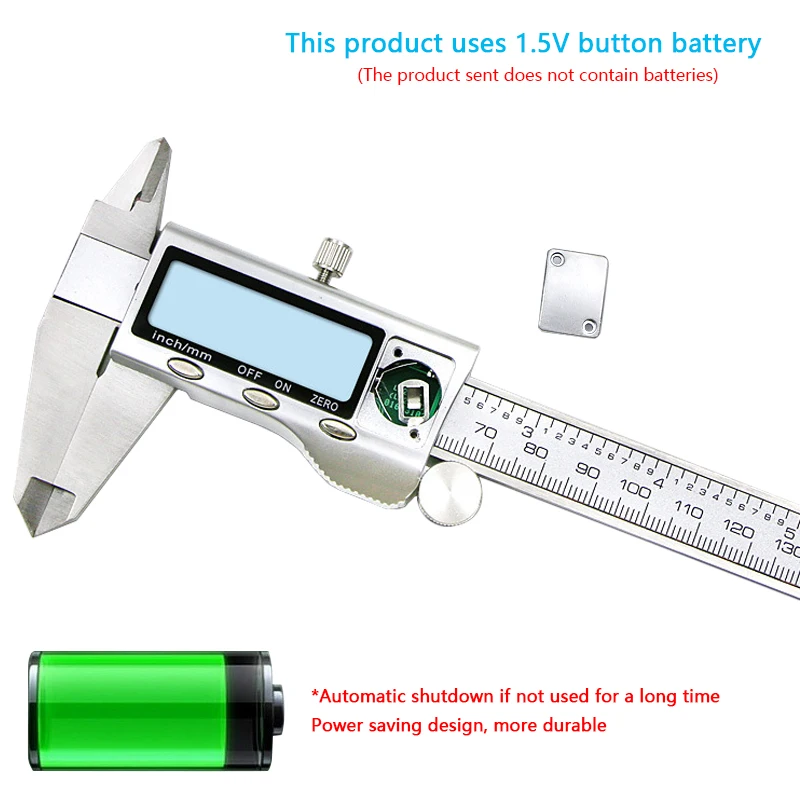 Штангенциркуль цифровой 0-150 мм нутромер из нержавеющей стали/пластика ЖК-дисплей