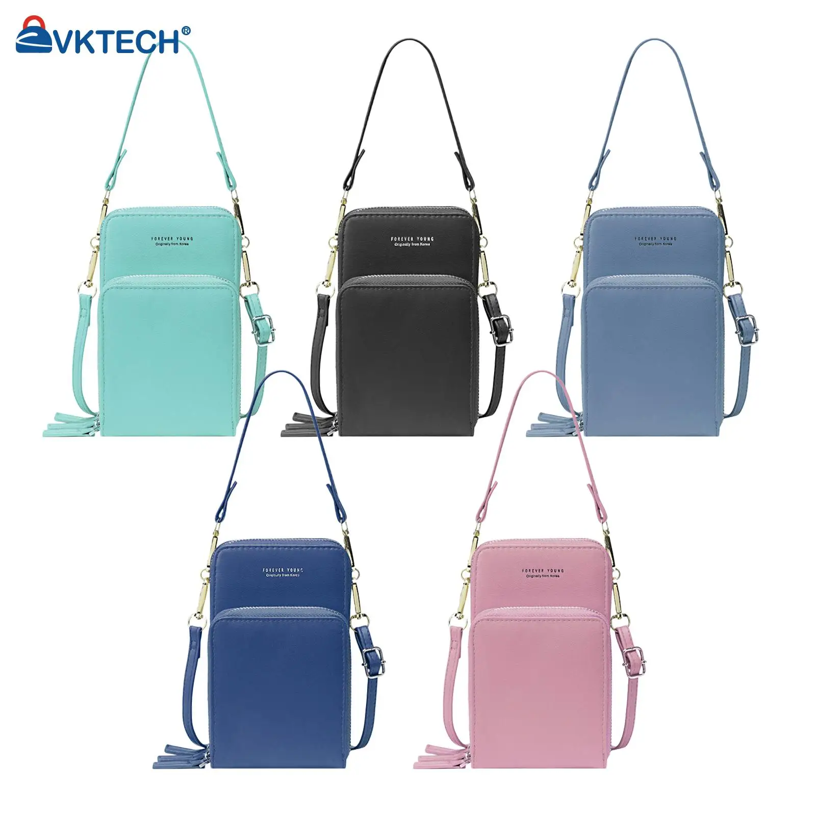 

Mini Shoulder Handbag Wallet, PU Cell Phone Shoulder Purse, Cellphone Pouch Armband Wallet, Zip Handbag for Women