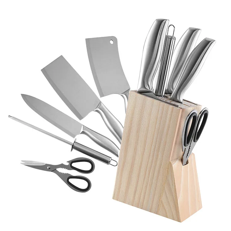 

Stainless Steel Kitchen Knives Set Tools Kitchen Knife Scissors Knife Sharpener Chef Slicer Nakiri Paring Chopping Knife Holder