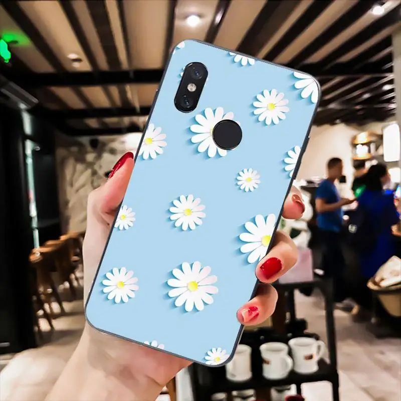 

YNDFCNB Romantic style Phone Case for Redmi 9A 8A 7 6 6A Note 9 8 8T Pro Max Redmi 9 K20 K30 Pro Black Silicone Soft TPU Case