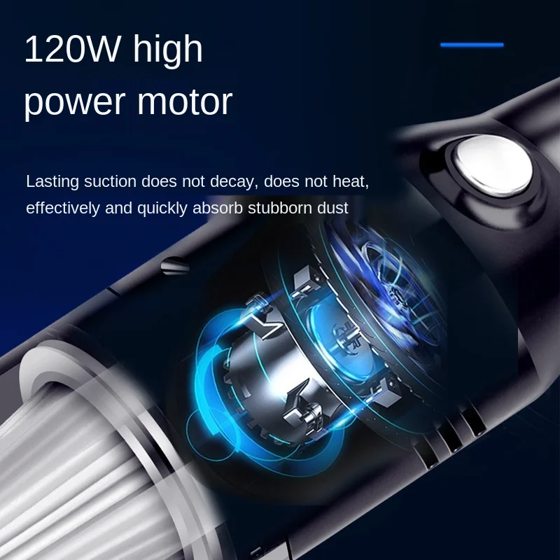 Беспроводной автомобильный пылесос 6000 па 120 Вт литиевая батарея 5000 мАч |