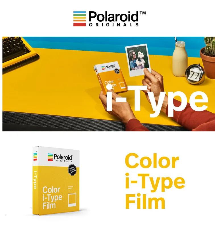 Новая Подлинная пленка Polaroid Originals мгновенного I-type цвета и черный белый для камеры Onestep2VF Instax