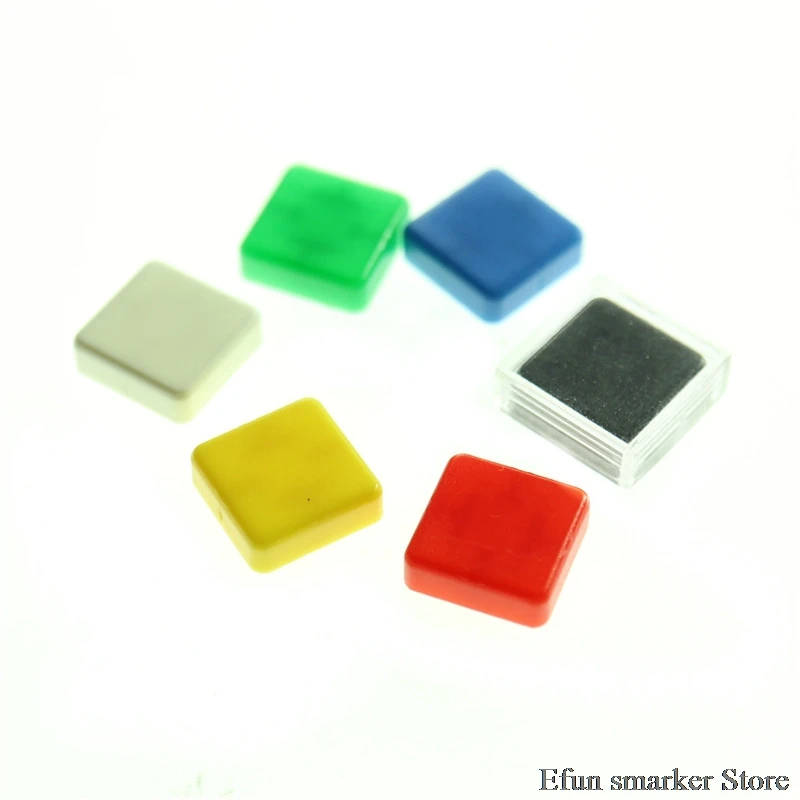 A14 square button cap 12*12*7.3 head special red yellow blue green white transparent | Обустройство дома