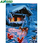 AZQSD 5D Алмазная картина вышивка крестом зима Полные комплекты картина стразами алмазная мозаика декорации полная площадь Алмазный DIY рукоделие украшение