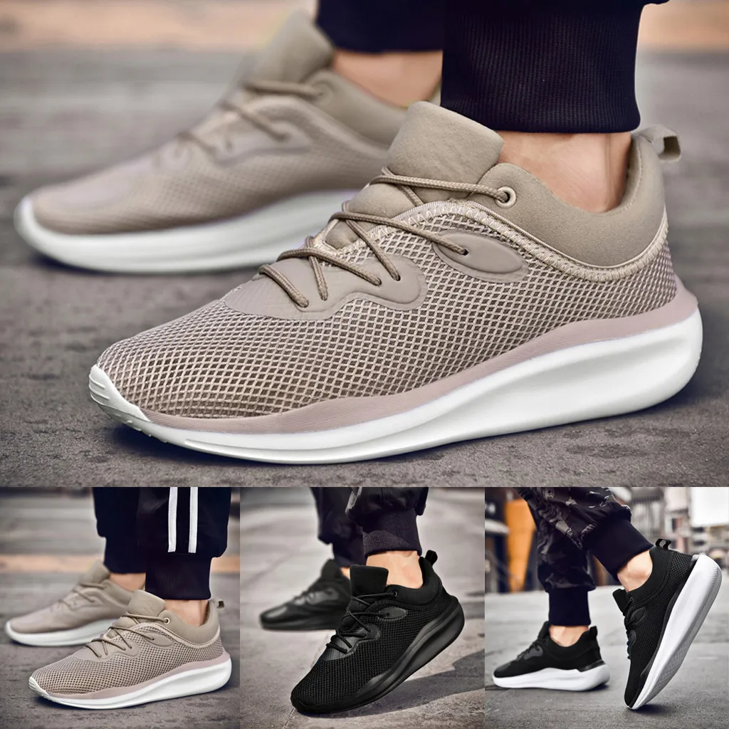 Мужская модная спортивная удобная повседневная обувь на шнуровке Нескользящая