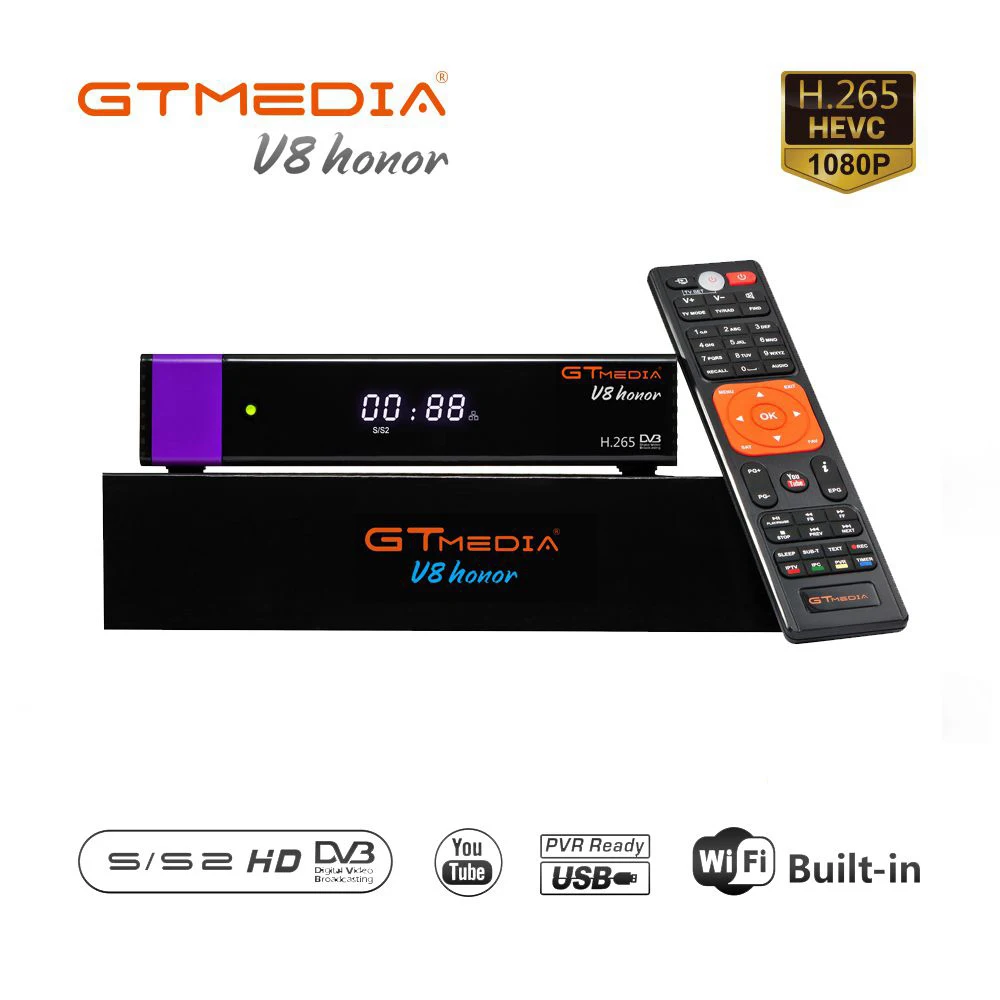 

GTMedia V8 Honor DVB-S2 спутниковый ресивер Встроенный wifi обновление от Freesat V8 Super TV