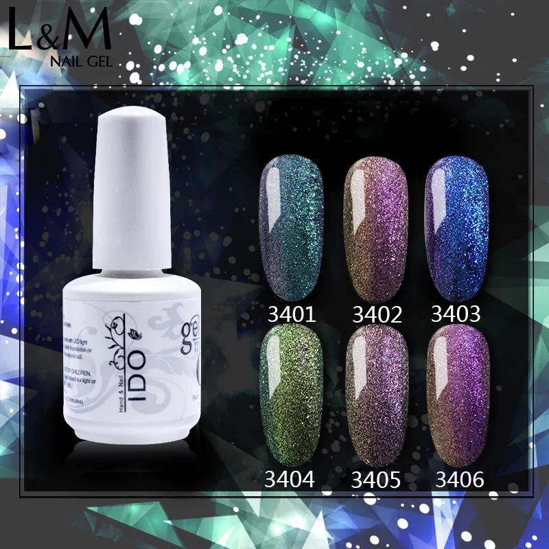 Бесплатная доставка 12 шт. долговечный Светодиодный УФ лак Хамелеон Гель для