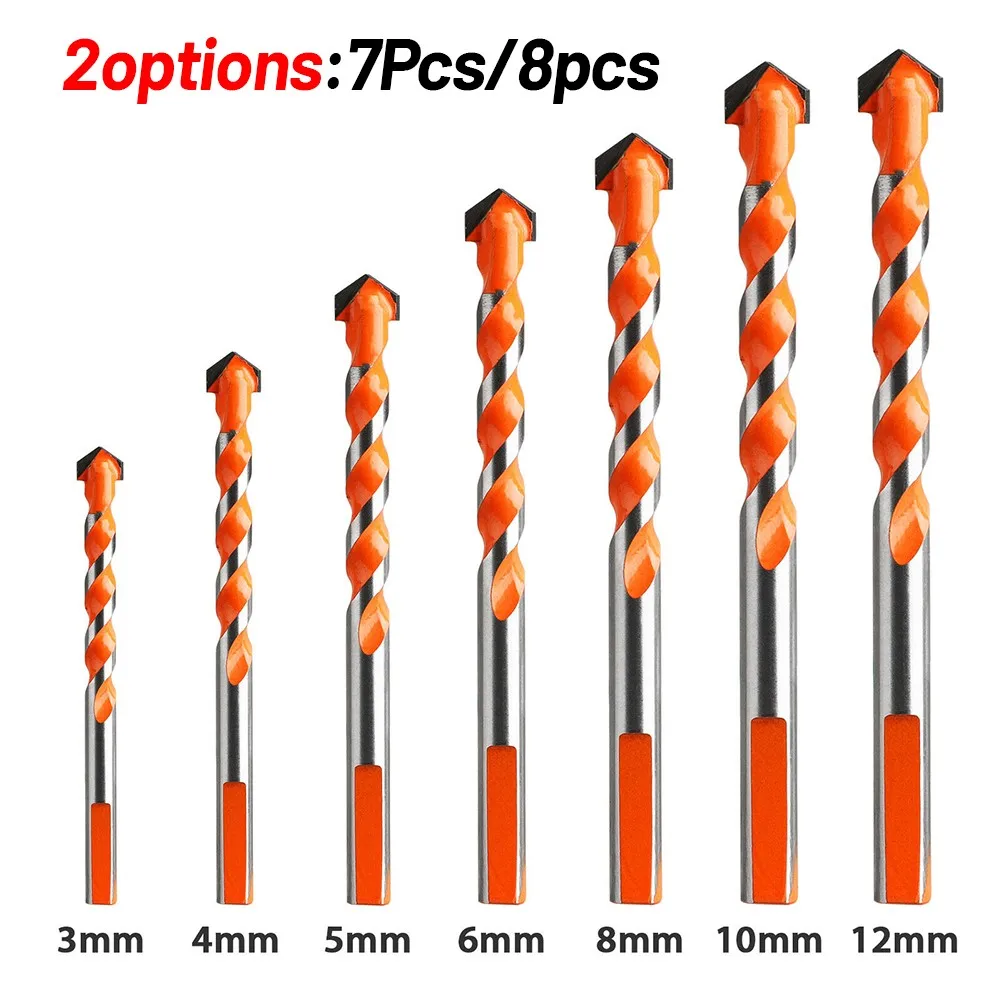 

7/8 Piece Drill Bits Bits For Tile Glass Ceramic Marble Kit Multi-functional