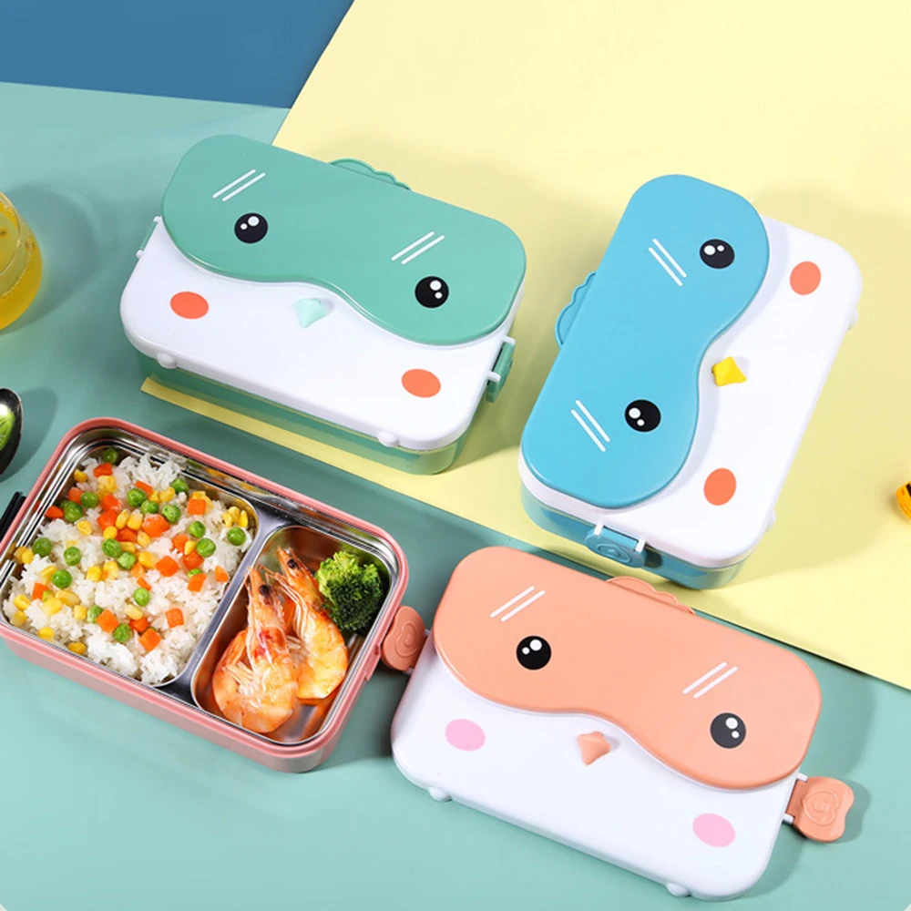 

1PC Stainless Steel KidsLunch Box Cute Cartoon Lunch Box Leak-Proof Children Bento Box Student Food Container Microwave Lunchbox