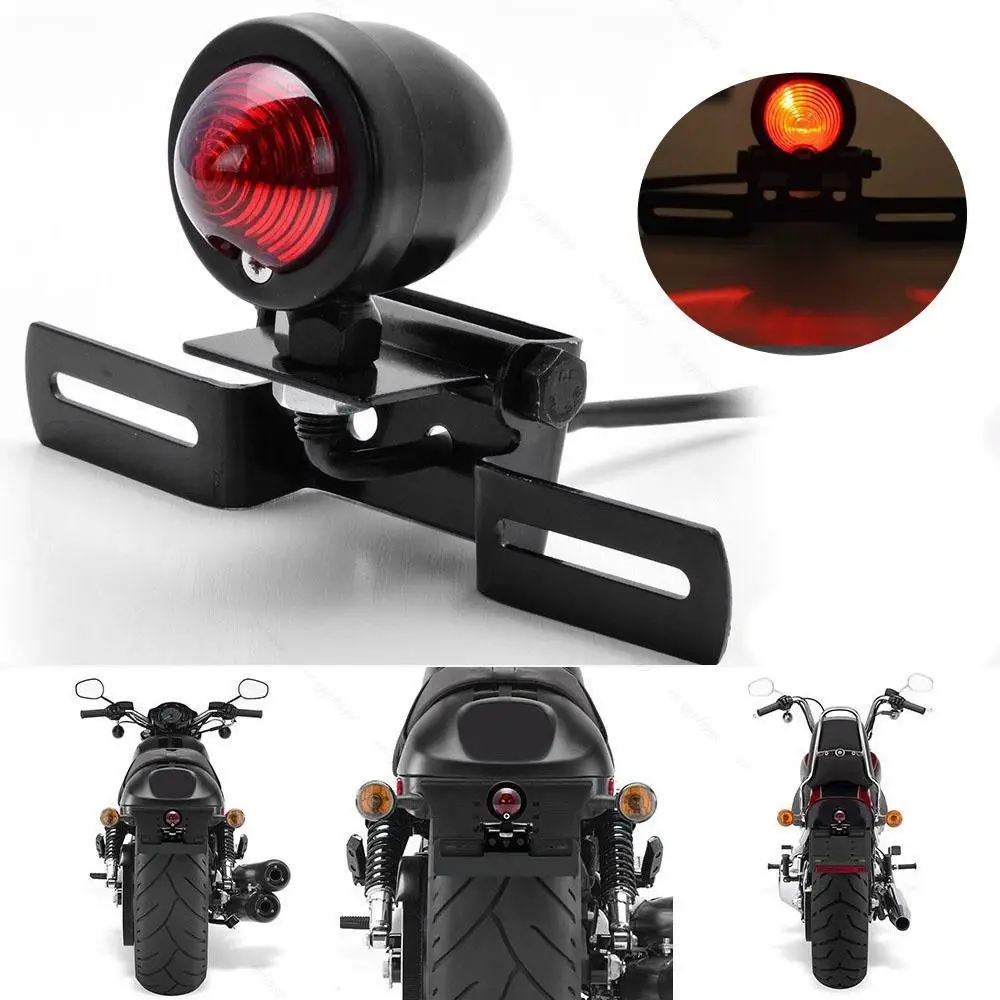 

Universal DC 12V Motorcycle Tail Light W/ License Plate Holder Turn Signals Brake Stop Lights Bracket For Harley Cafe Racer