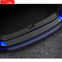 car styling interior door welcome threshold cover sticker rear bumper for honda civic 11th gen 2021 2022 leather accessorie