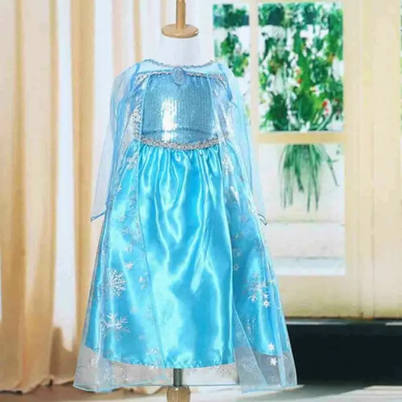 Новое поступление Детский костюм для маленьких девочек платье принцессы снега