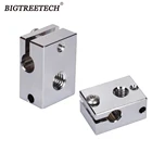 Оригинальный медный тепловой блок V6 с покрытием, высокая точность для E3D V6 j-головки Hotend V6 закаленная стальная насадка Titan Экструдер 3D принтер