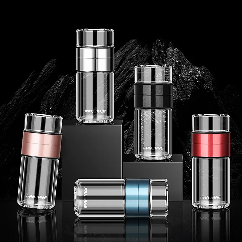 200 мл стеклянная бутылка для воды с мешком высокая из боросиликатного материала