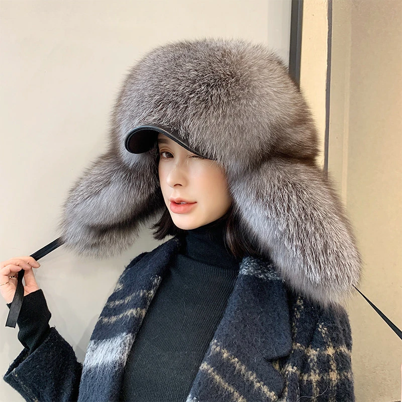 Lei Feng Hat Super Large Warm and Cold Resistant Hat Fox Fur Whole Fur 2020 Fxfurs Fashion New for Men and Women Unisex Adult