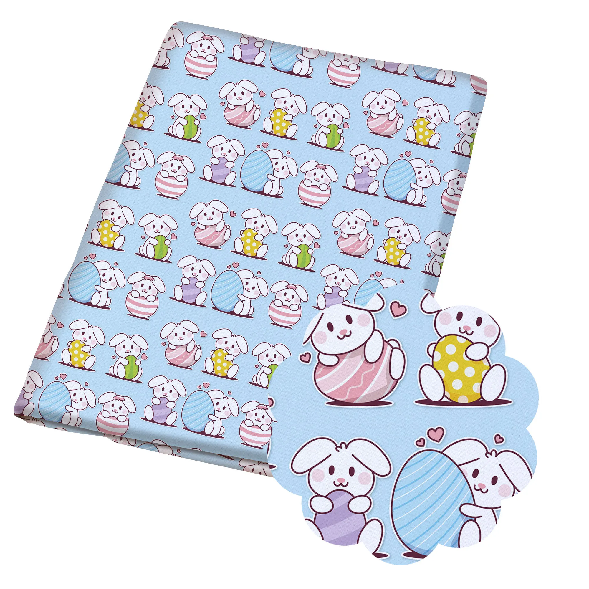 Diy полиэстер ткань пасхальное узор из полиэстера и хлопка в стиле пэчворк с