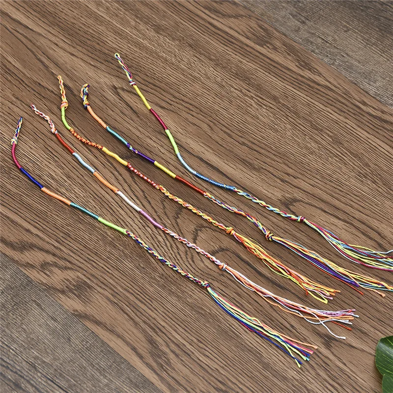 10 шт./лот Набор браслетов ручной работы браслет из плетеной ткани в стиле бохо