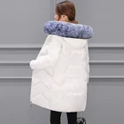 Большой меховой зимний теплый жакет, женское модное зимнее пальто 2020, женский пуховик с искусственным лисьим воротником, хлопковая парка, большой размер 7XL, Женское пальто