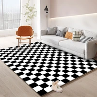 checkered plaid rug retro morocco rug living room bedroom carpet purplegreenbluepinkyellow fluffy sofa coffee table mat