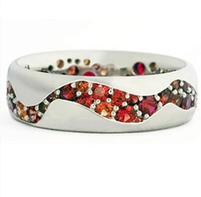 NPDKS креативные красочные свадебные кольца для женщин элегантное многоцветное