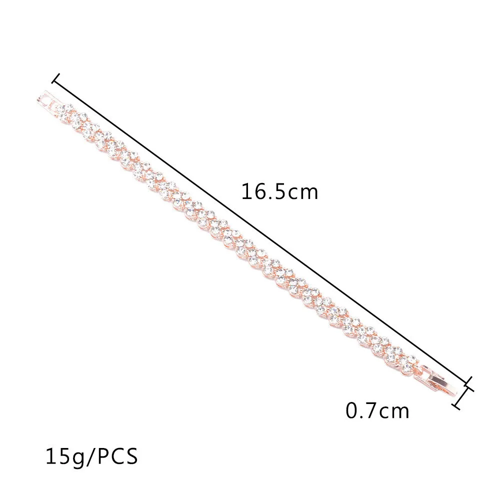 

New Fashion Roman Style Crystal Bracelets For Woman Jewelry Gift Lady Hand Chain Choker Cheap Free Shipping