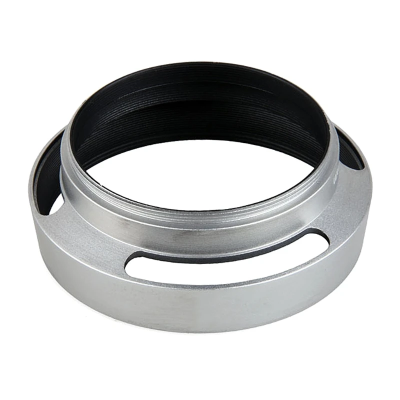 

39mm Aluminium Silver Lens Oblique Cover Internal thread Hood For Leica Slr