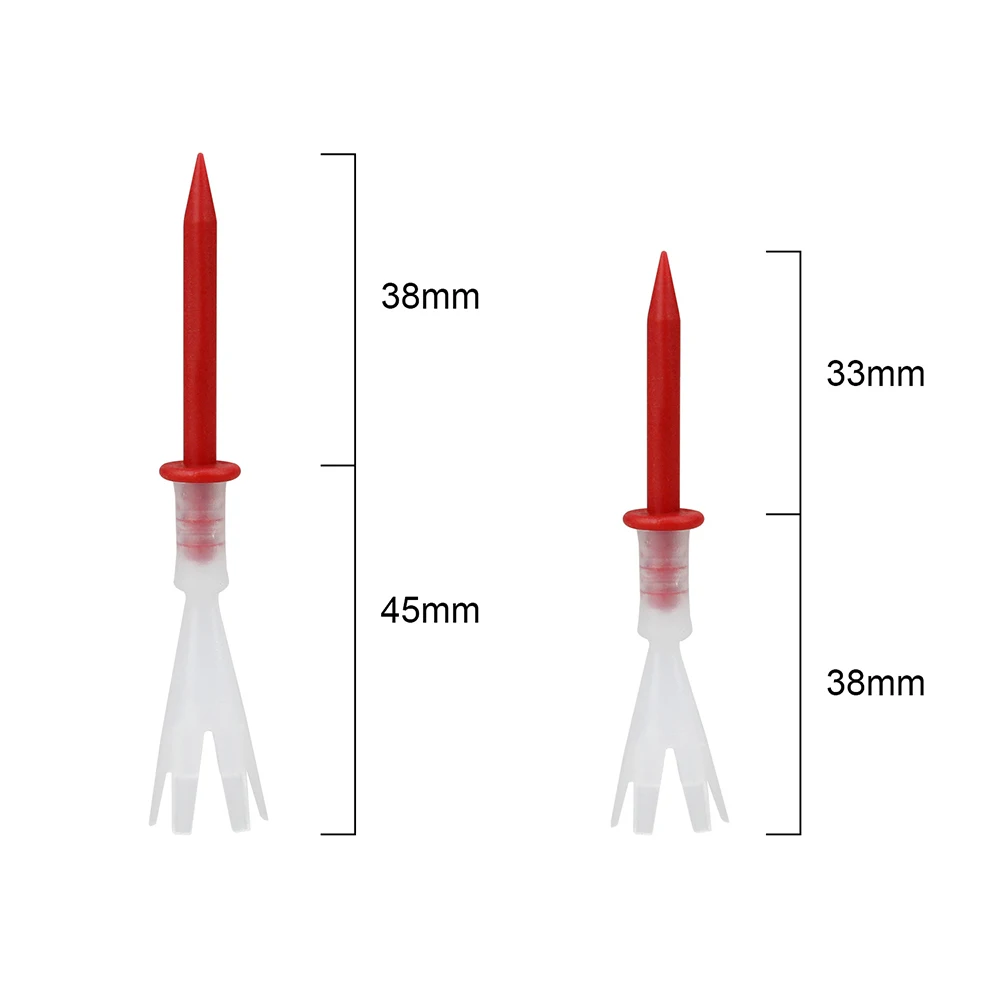 12 Pcs 6 Prong Golf Tees Plastic 70 83MM Less Friction 2 3/4 3 1/4 Inch Yard Supplies For Driver Accessories |