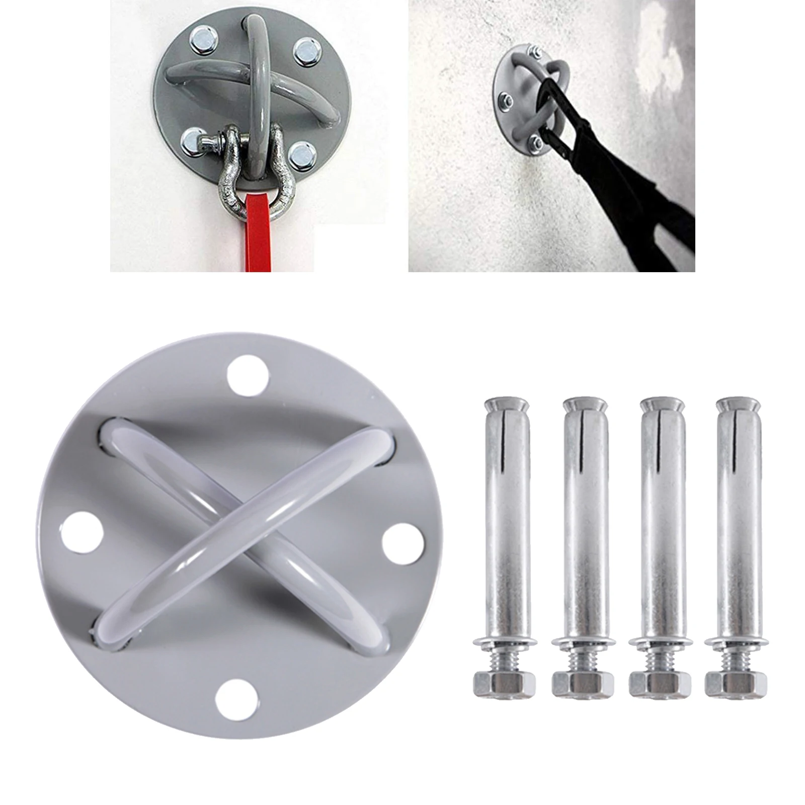 Крепкий Потолочный крюк для йоги стальные подвесные ремни гимнастические кольца