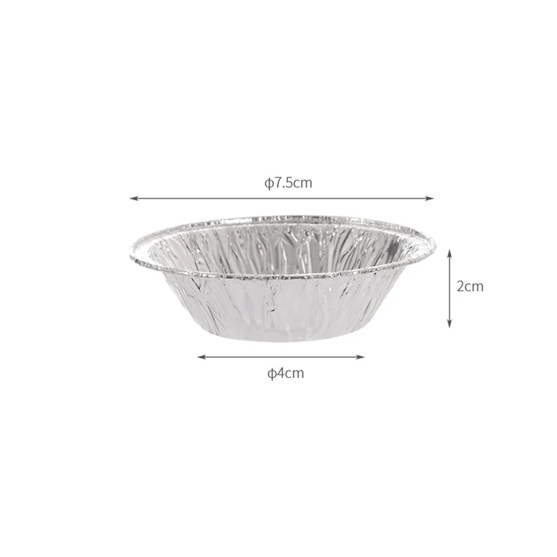 

FaSoLa 50PCS Disposable Aluminum Egg Tart Molds Pastry Cups Tins for Baking Pie Pan Skin Cake Mould Egg Tart Shell Bakeware
