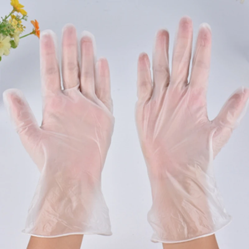 

200 Pcs Disposable Latex Gloves White Non-Slip Acid and Alkali Laboratory Rubber Latex Gloves Household Cleaning Supplies