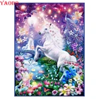 Алмазная живопись, фэнтези, сказочный единорог, Павлин 5d, Набор для вышивки ручной работы, полноразмерная круглая вышивка крестиком 5d, домашний декор